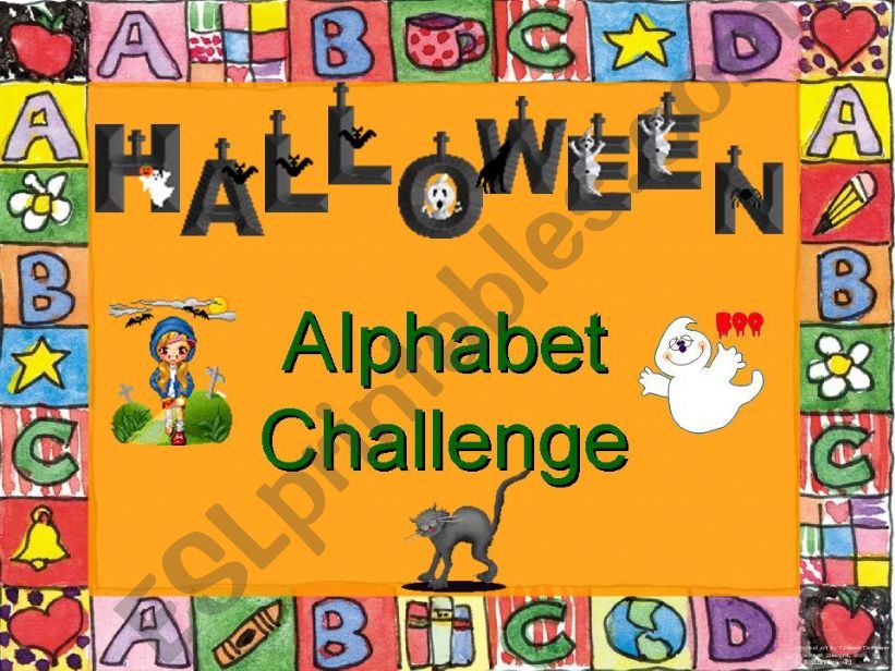 Halloween Alphabet Challenge powerpoint