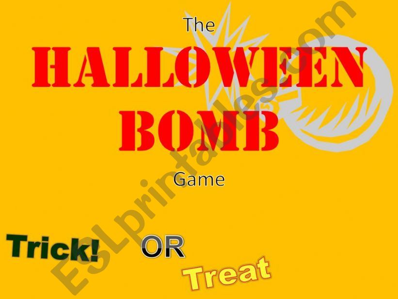 HALLOWEEN Bomb Game powerpoint