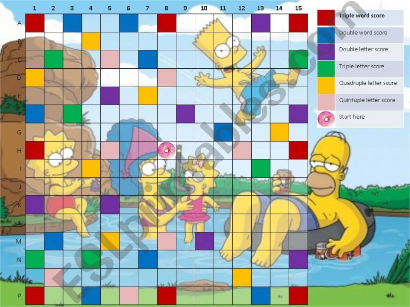 The Simpsons Scrabble boardgame - FULLY EDITABLE