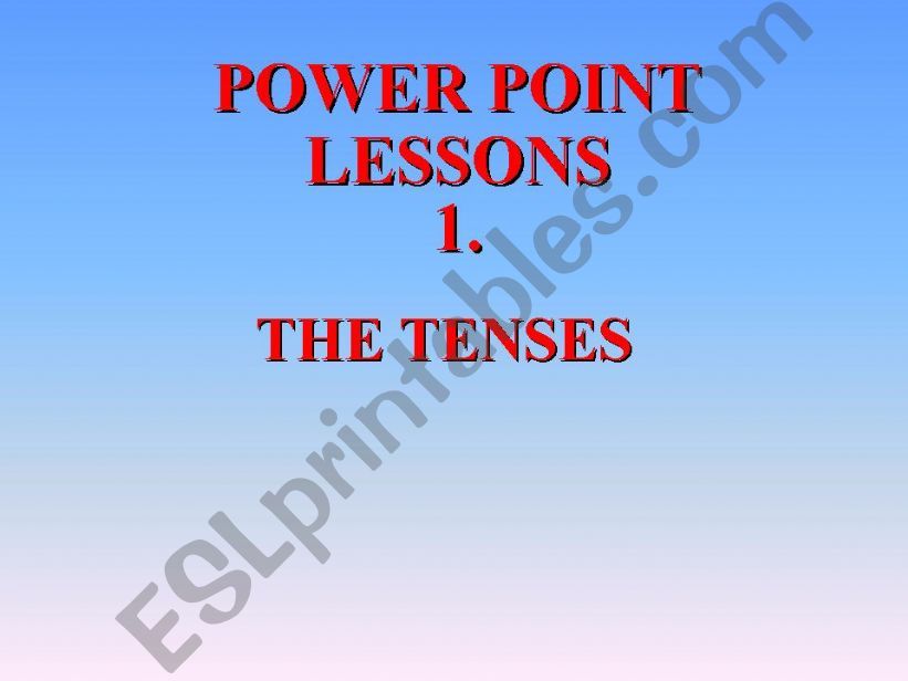 PRESENT SIMPLE TENSE powerpoint