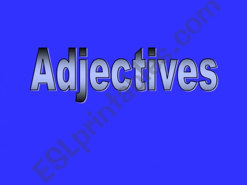 Adjectives_exercise powerpoint