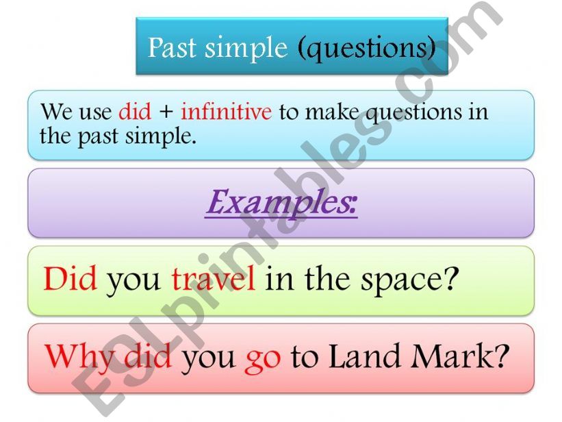 past simple part 3 (questions)