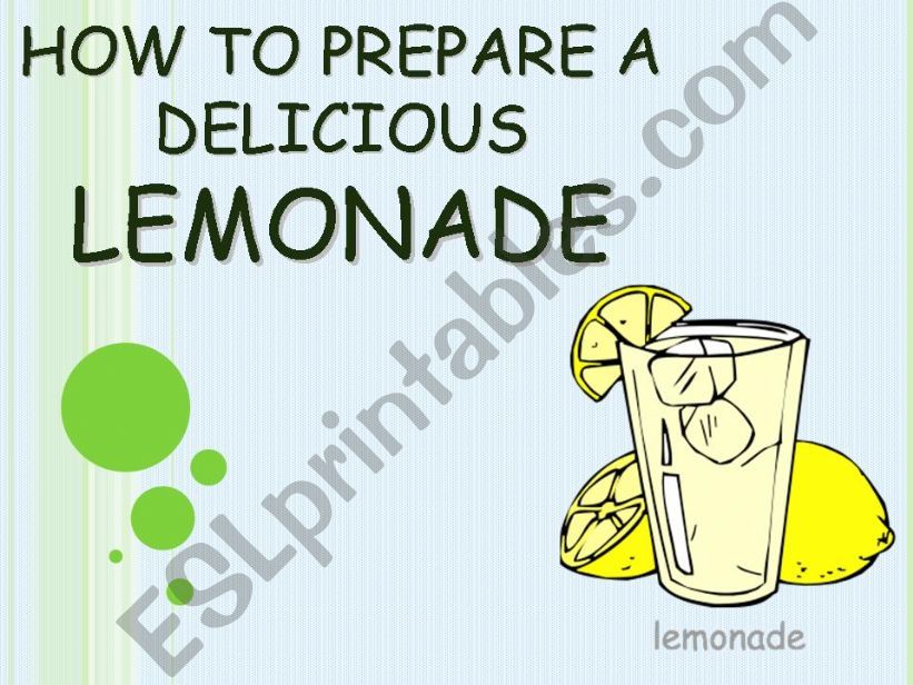 How to prepare a lemonade powerpoint