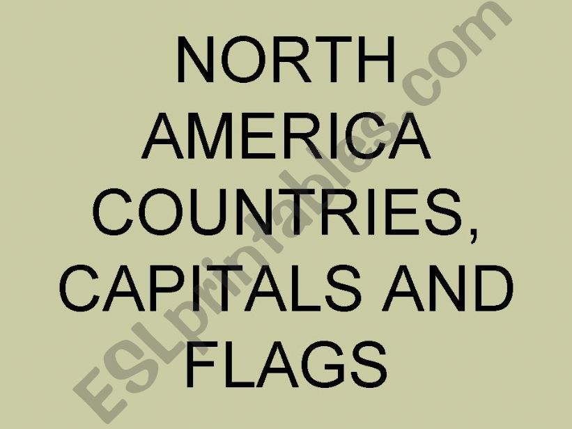 North American Countries  powerpoint