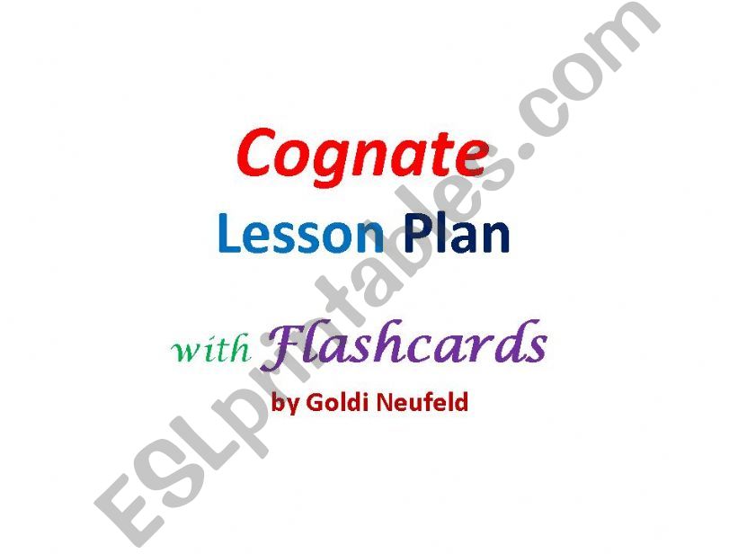 Flashcard Lesson Plan *Fully editable