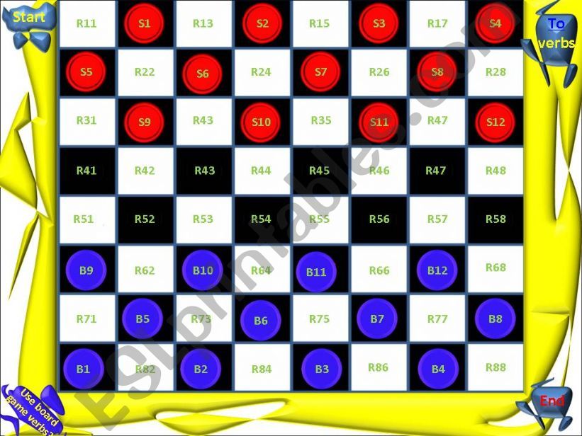 Checkers Present Simple Board Game
