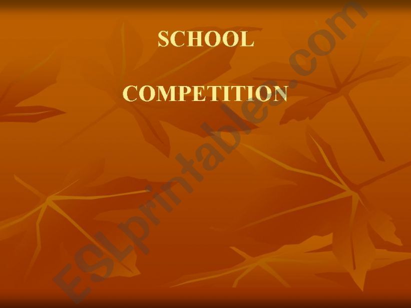 School Competition powerpoint