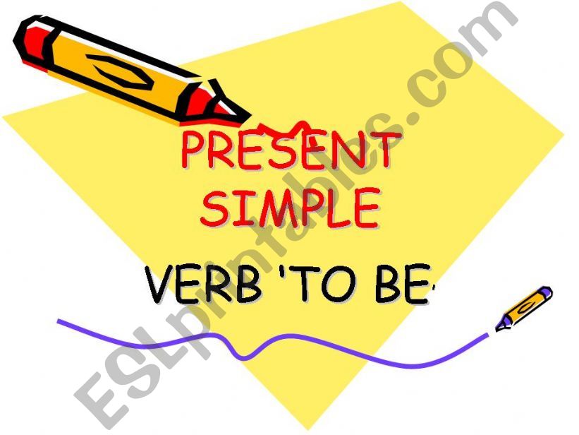 Present Simple of the verb  to be