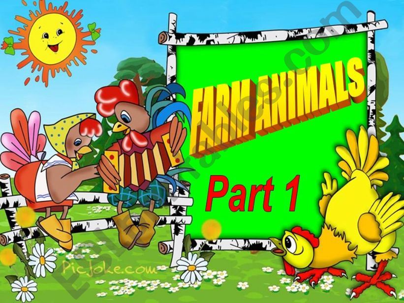 FARM ANIMALS  Part 1 powerpoint