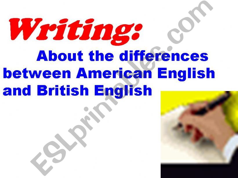 Write a composition about the differences between the American English and British English.