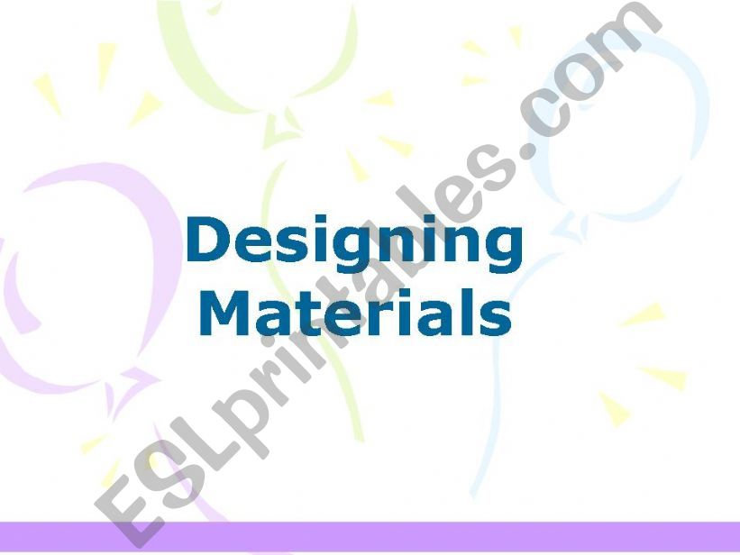 Designing Materials powerpoint