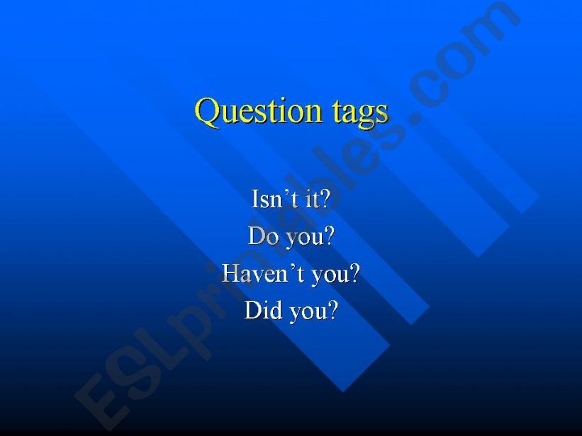 question tags powerpoint