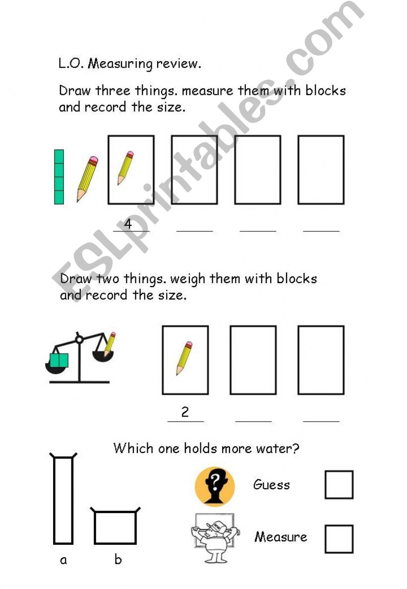 KS1 measuring excercises powerpoint