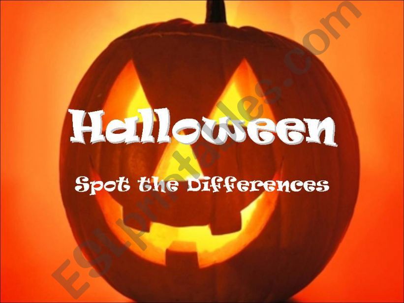 Halloween Spot the Differences Game