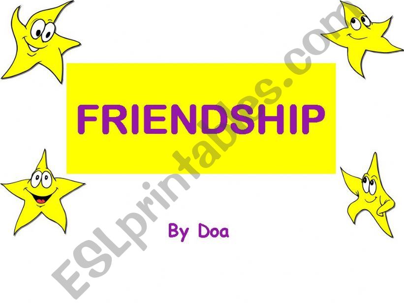 FRIENDSHIP with grammar powerpoint