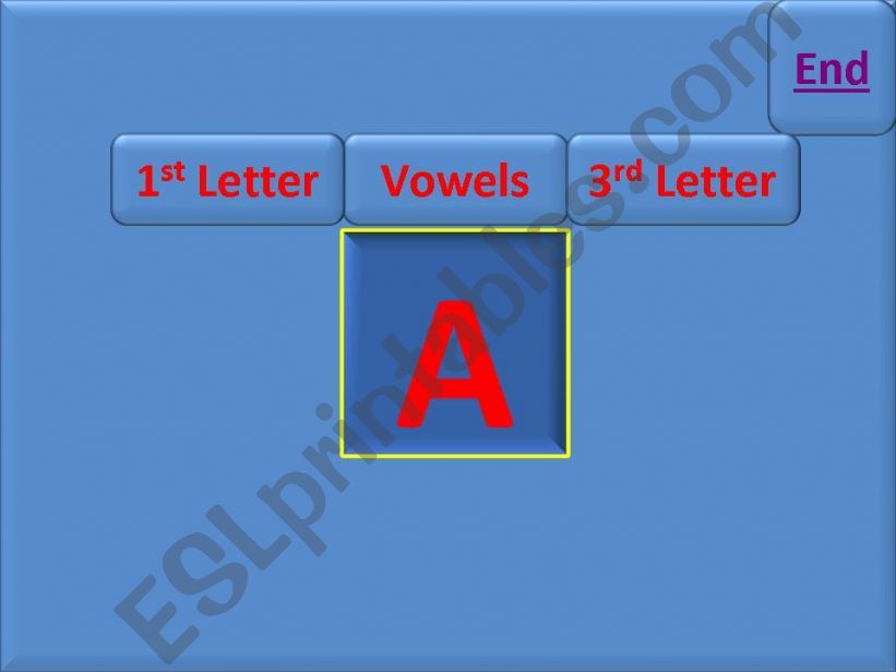 Three letter word generator (second letters are vowels only)