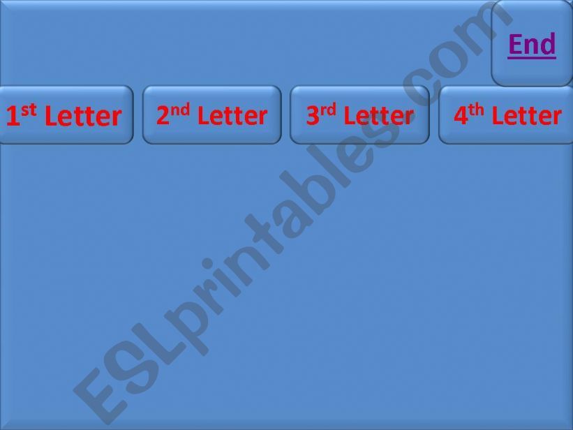 4 letter word generator (Each letter cycles through A-Z)