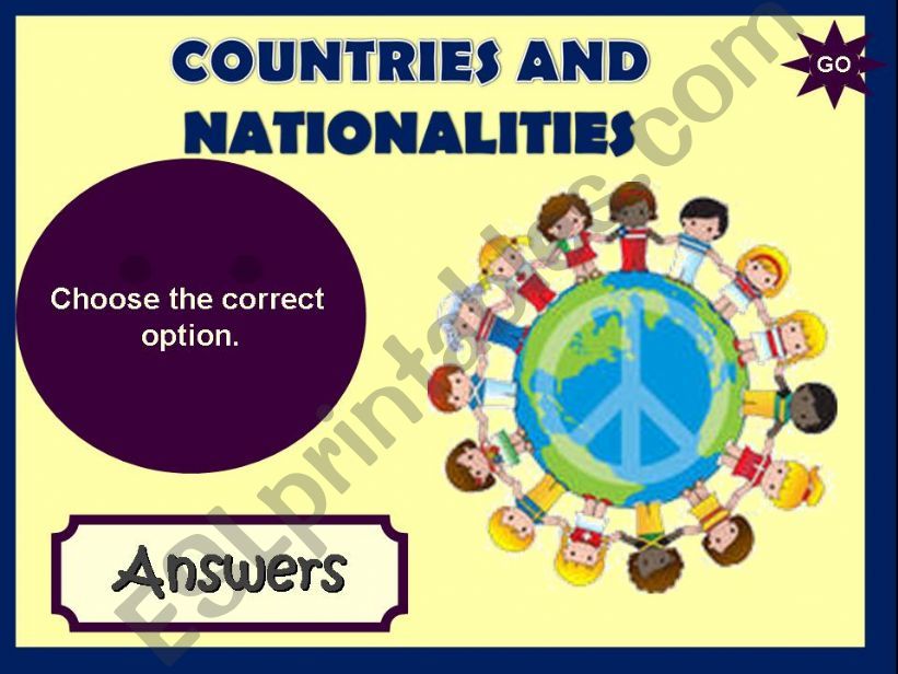 COUNTRIES & NATIONALITIES - GAME (1/3)