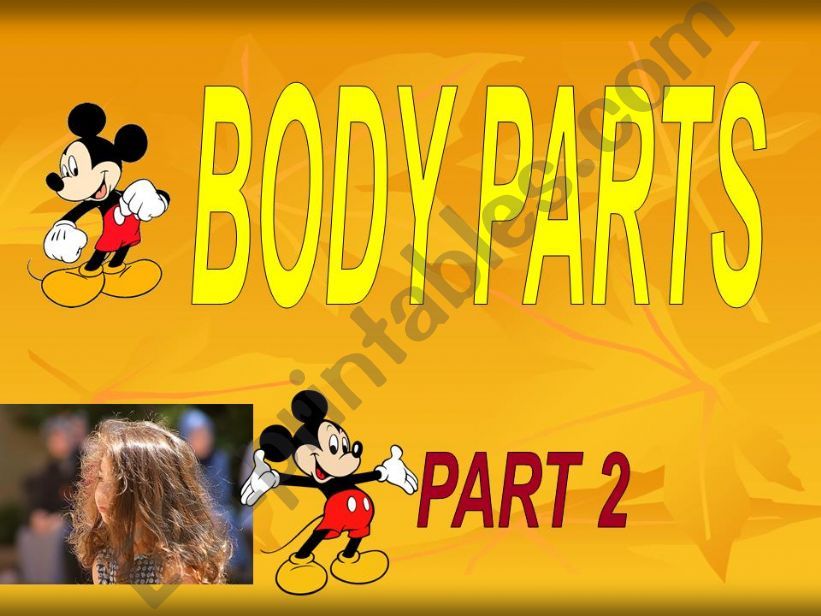 BODY PARTS. PART 2 powerpoint