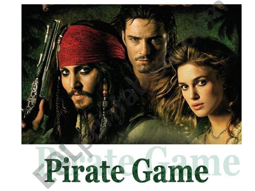 Template for any power point game. Uses Pirates of the Caribbean