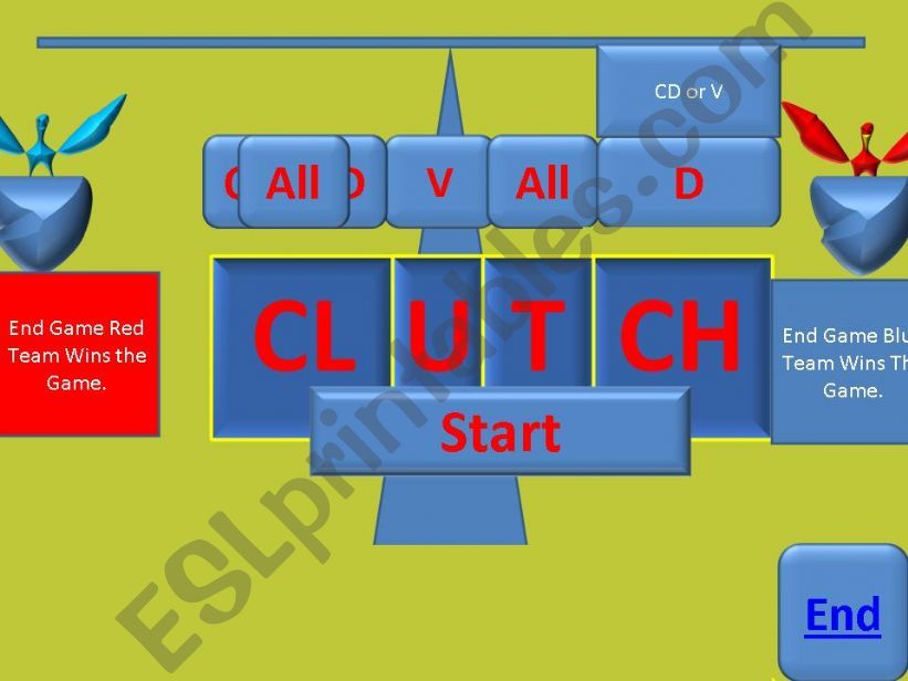 Phonics Game For Two Teams powerpoint