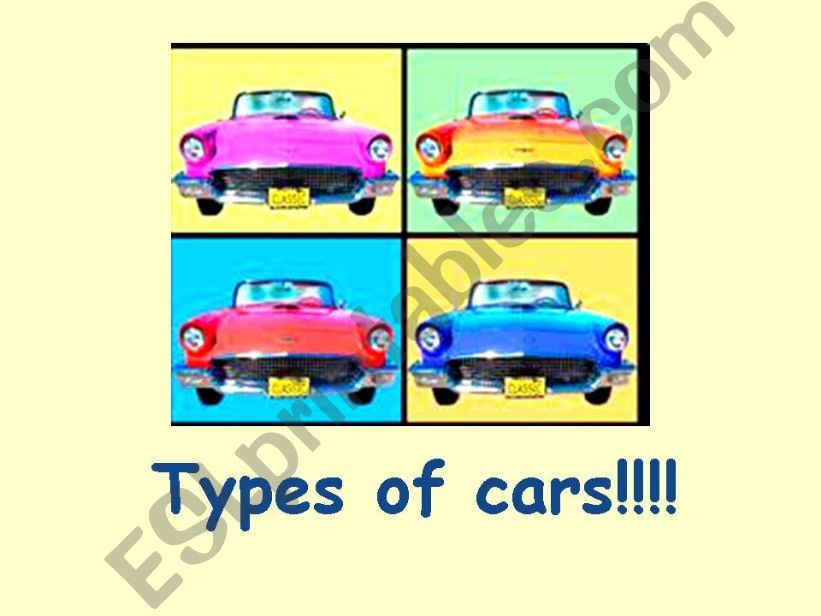 types of cars powerpoint