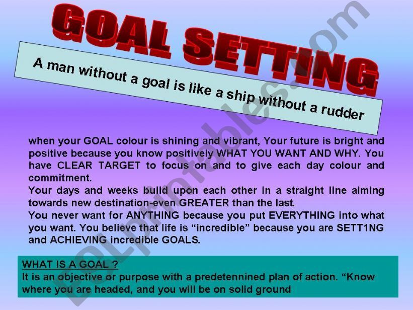 goal setting powerpoint