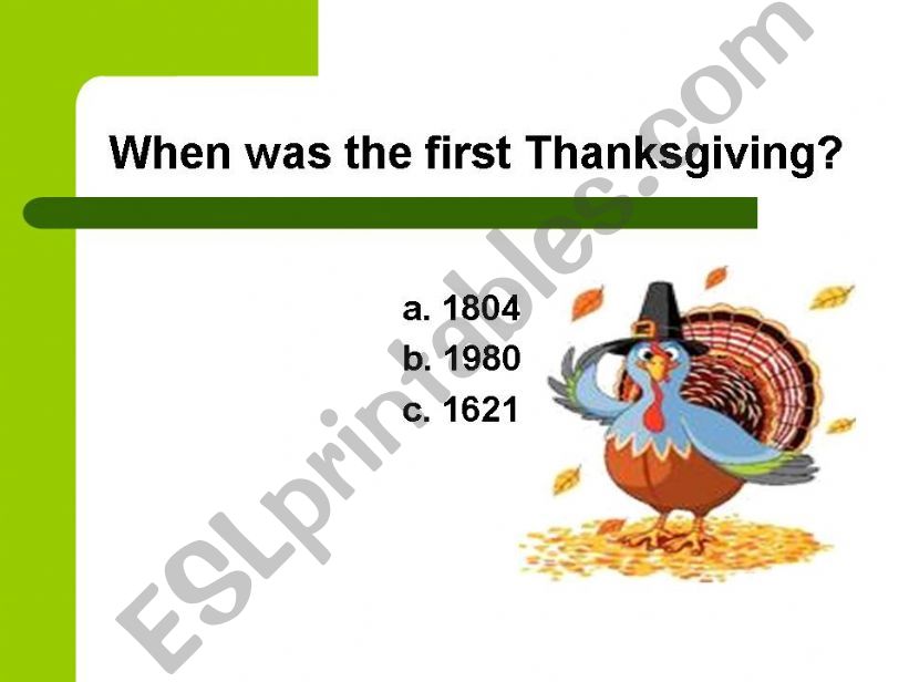 thanksgiving day part 2 powerpoint