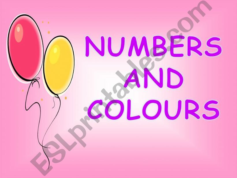 Numbers and Colours powerpoint