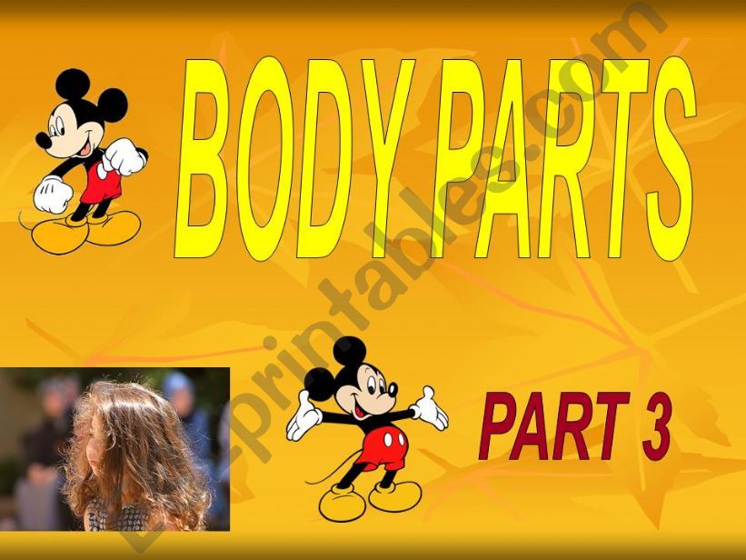 BODY  PARTS. PART 3 powerpoint