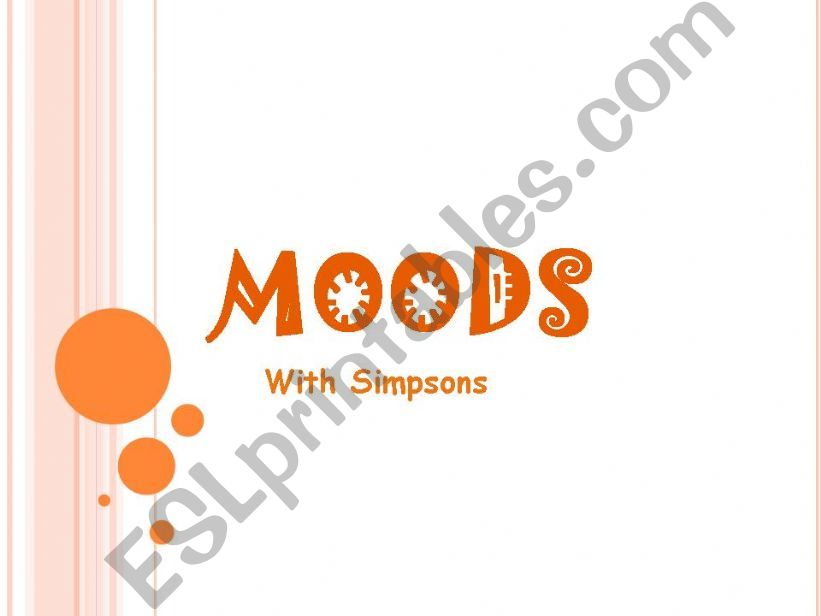 Moods with the Simpsons powerpoint