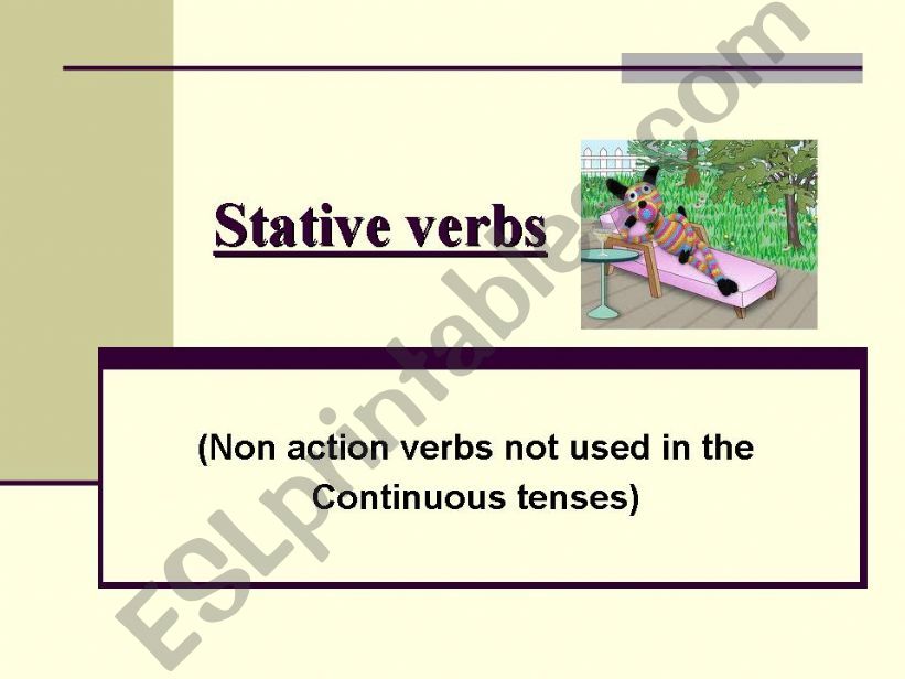 stative verbs powerpoint