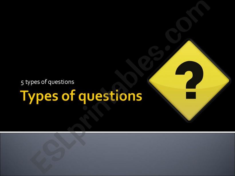 Types of questions (Part 1) powerpoint