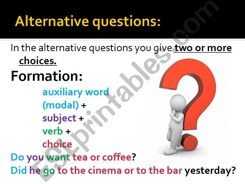 Types of questions (Part 2) powerpoint