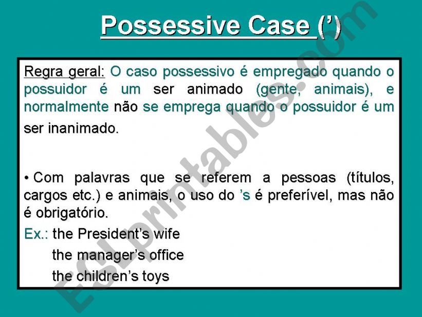 Possessive Case powerpoint