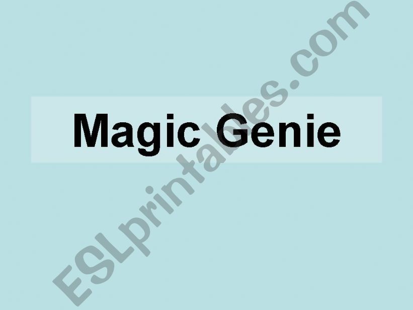 Magic Genie powerpoint
