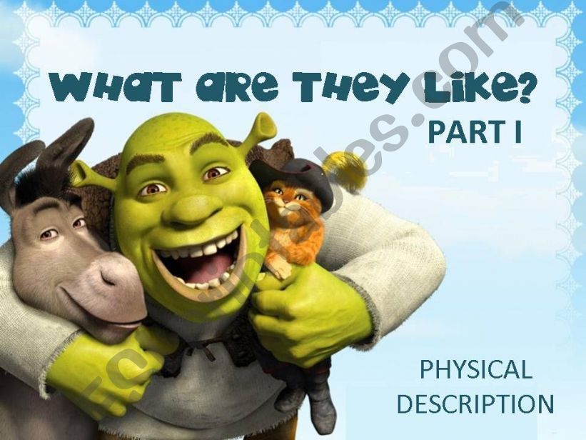 Shreks Body parts powerpoint