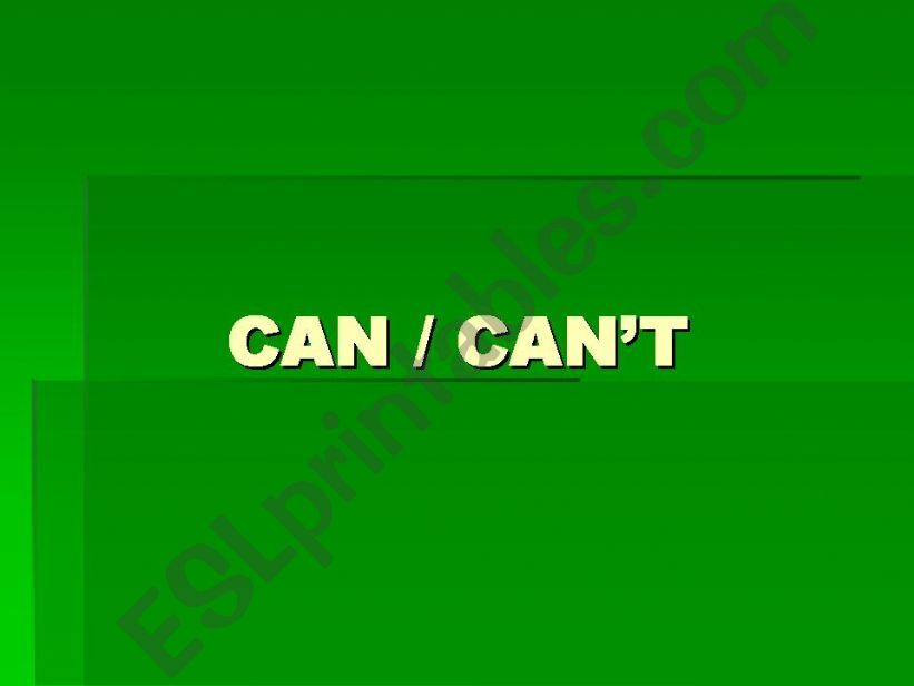 can/cant powerpoint