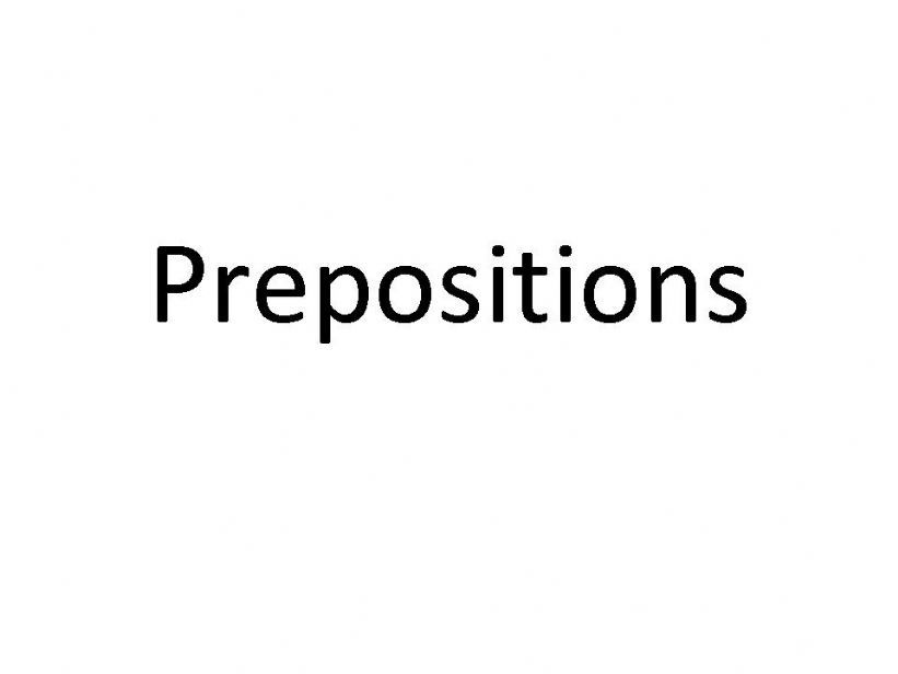 Preposition Sentences powerpoint