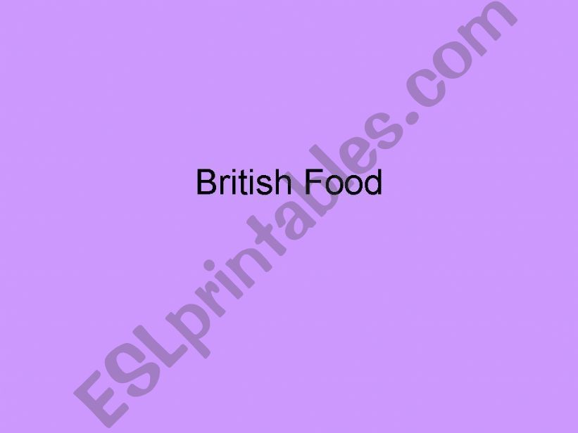 British Food powerpoint