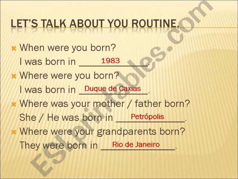 routine powerpoint