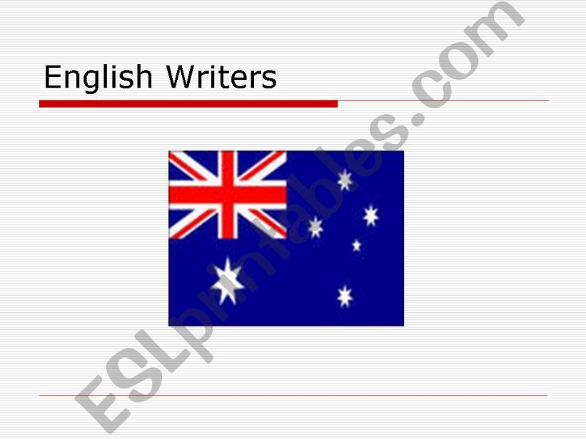English Writers powerpoint