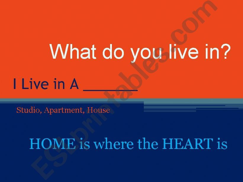 types of home and rooms powerpoint