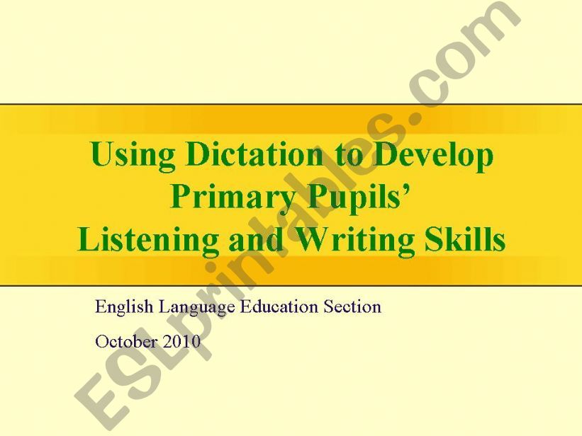 Dictation Workshop powerpoint