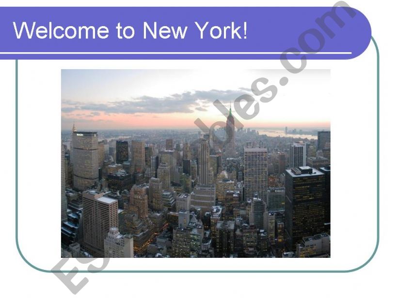 Welcome to New York! powerpoint