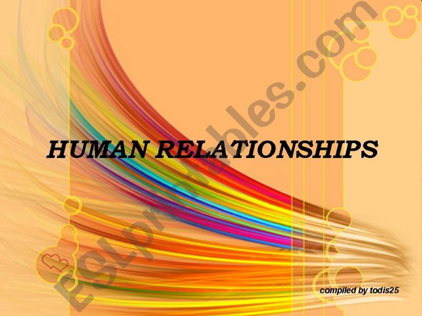 human relationships 1/3 powerpoint