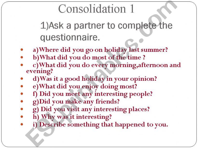 Consolidation powerpoint