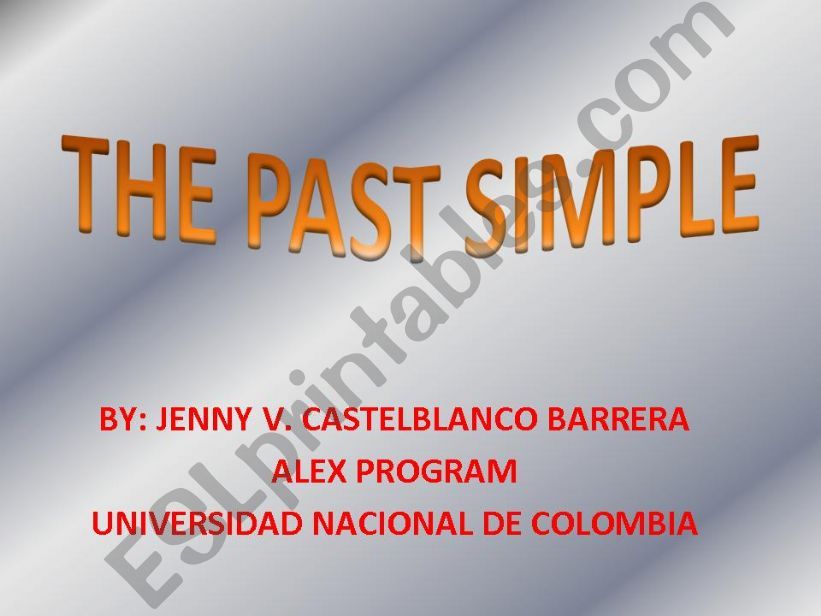 THE PAST SIMPLE powerpoint