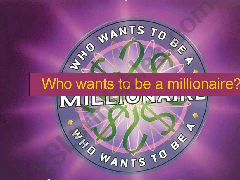 Who wants to be a millionaire? Verbs followed by infinitives or gerunds part1