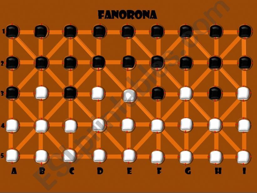 Fanorona Game Board (use your own worksheet)